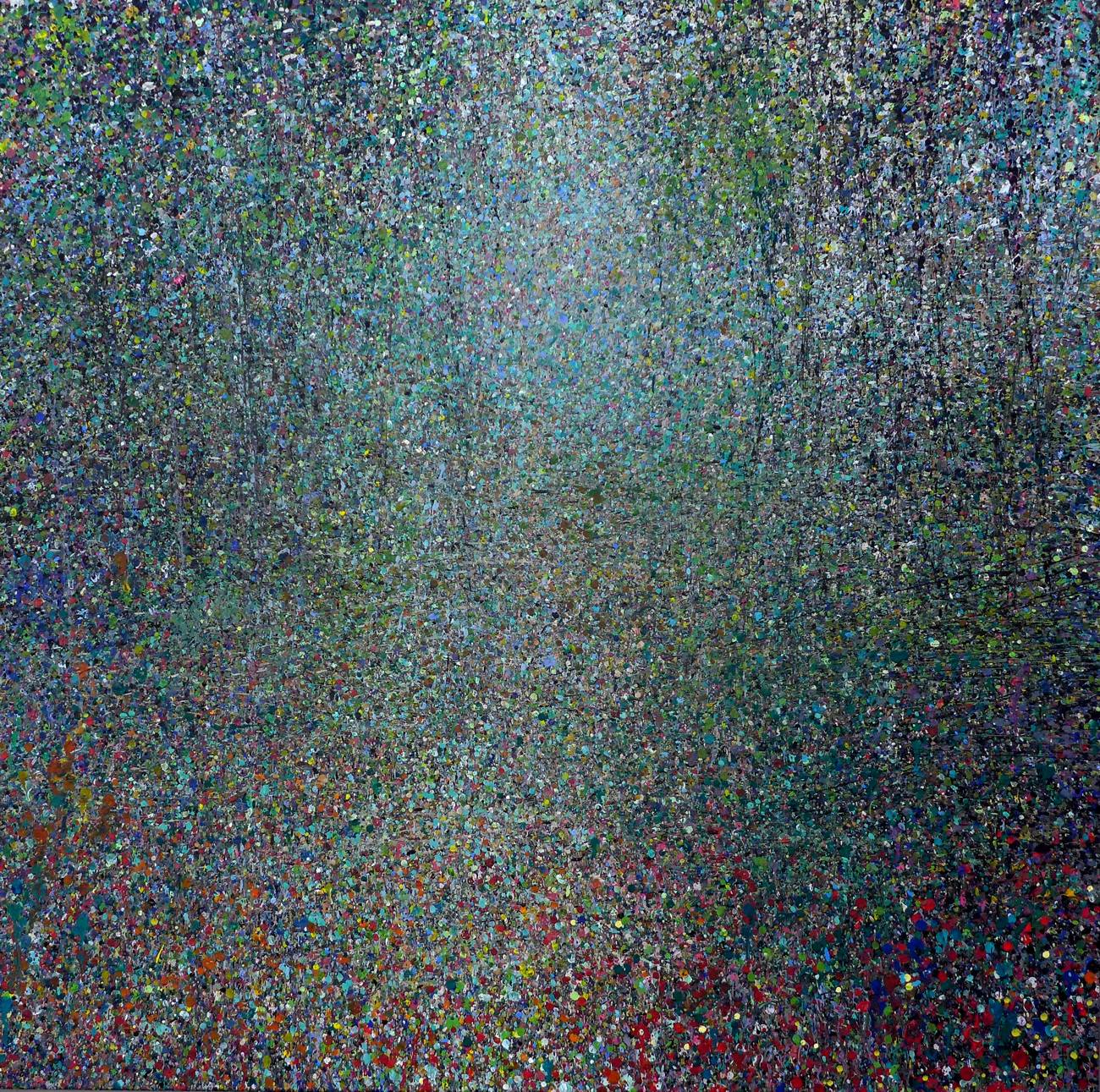 Waldraum Serie, 2012, Acryl auf Leinwand, 100 x 100cm